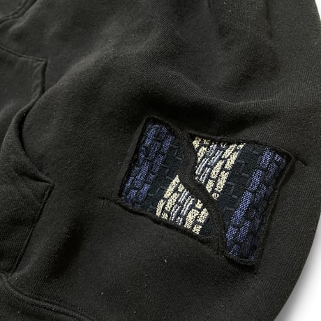 Rawdrip Osaka Lining Patchwork Zip Hoodie Black