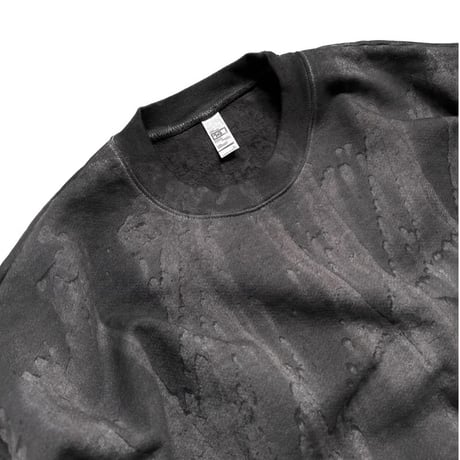 Los Angeles Apparel HF07DD 14oz Heavy Fleece Crewneck Drip Dye - Black