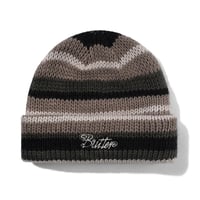 BUTTER GOODS Ombre Stripe Knit Beanie - Black
