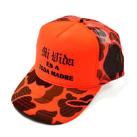 Trucker Hat USA Mi Vida es A toda madre - Camo