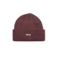 OBEY Bowery II Tone Rib Beanie Tawny Port Multi