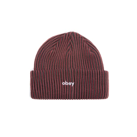 OBEY Bowery II Tone Rib Beanie Tawny Port Multi
