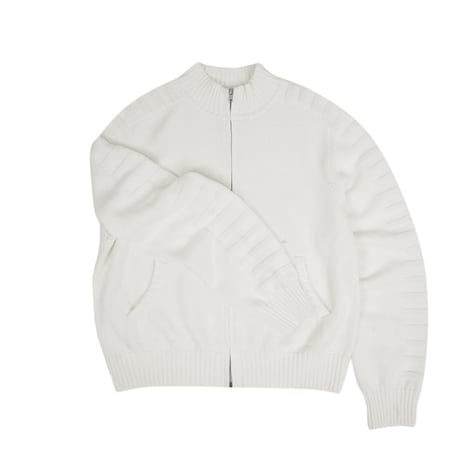 Yardsale Faldo Knitted Full-Zip - Cream