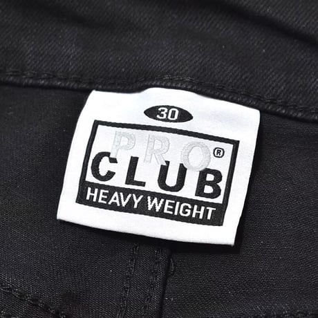 PRO CLUB Heavyweight Baggy Denim Shorts - Black