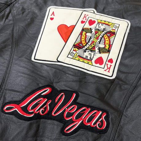 Deadstock Las Vegas Genuin Leather Jacket Black