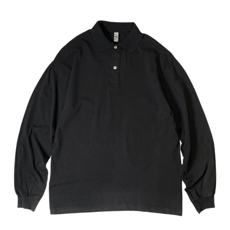 Los Angeles Apparel 6.5oz L/S Polo T-Shirts Black
