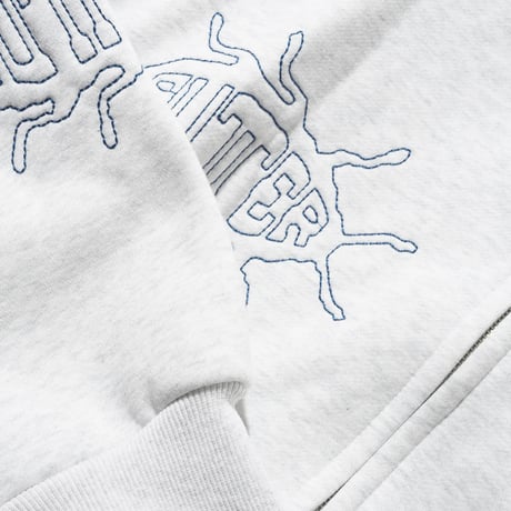 BUTTER GOODS Roach Zip-Thru Hood - ASH