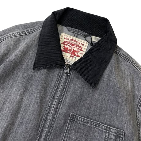 Levi's USA Full Zip Mechanics Trucker Jacket Black