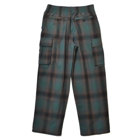 FB County Cargo Checker Pants - Black/Green