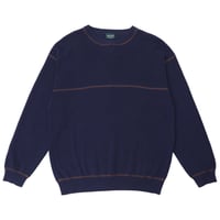 Pass~Port Overlocked Organic Knit Sweater - Navy