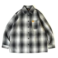 FB County L/S Checker Flannel Shirts BlackｘGrey
