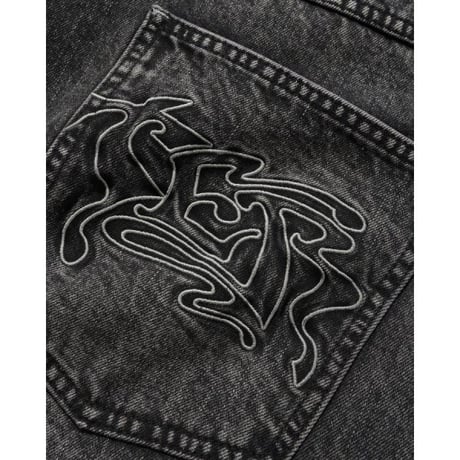 Butter Goods Drummer Baggy Denim Shorts - Black