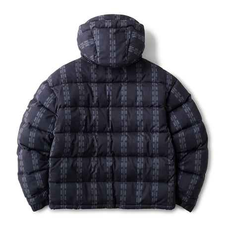 Hellrazor H Chain Suede Hooded Down Jacket Black