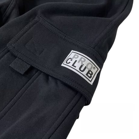 PRO CLUB Heavyweight Fleece Cargo Shorts - Black