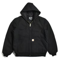 Carhartt USA J140 Firm Duck Insulated Flannel Lined Active Jacket Black