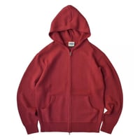 RAWDRIP Original Double Zip Cotton Knit Hoodie - Fade Red