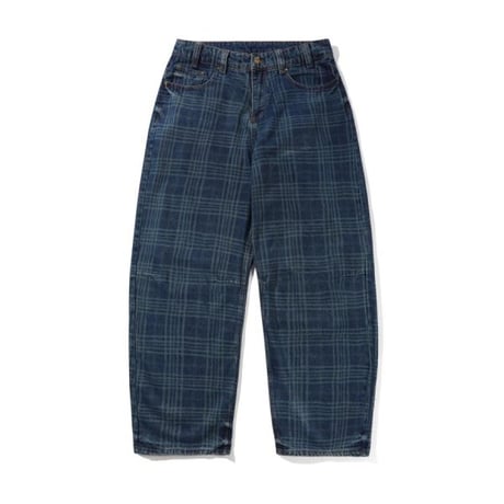 Butter Goods Burn Wide Cut Denim Jeans - Plaid