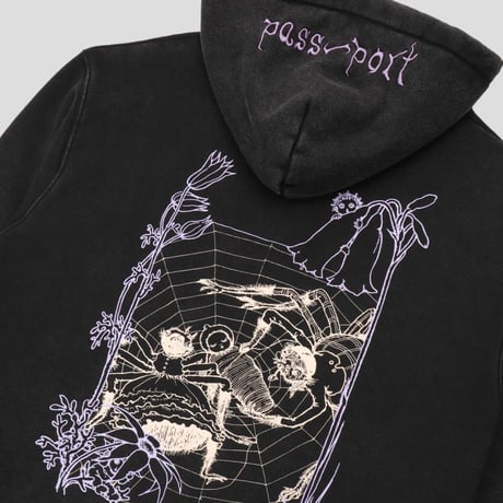 Pass~Port x May Gibbss Webbed Bed Zip Hoodie - Black