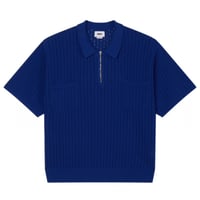 OBEY Grant Quater Zip Sweater - Surf Blue