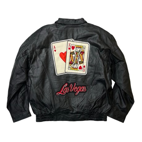 Deadstock Las Vegas Genuin Leather Jacket Black