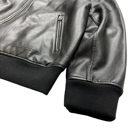 Levi's USA Leather Bomber Jacket Black