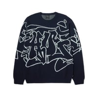 HUF Outlines Crewneck Sweater Navy