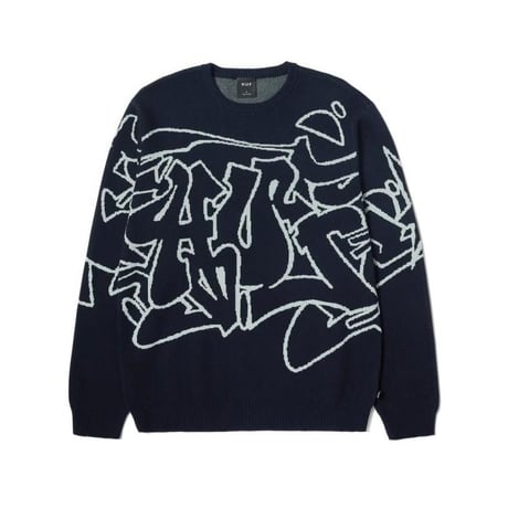 HUF Outlines Crewneck Sweater Navy