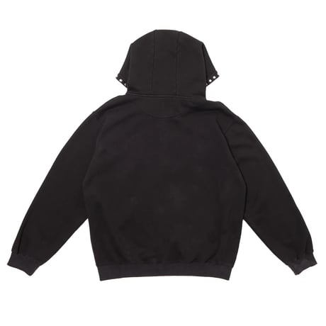 Hoddle Skateboards Studded Intarsia Zip Up Hoodie Black