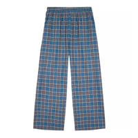 Los Angeles Apparel Cotton Flannel Lounge Pants - Blue/Beige/Pink Plaid