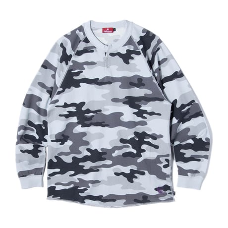Hellrazor Henry Raglan LS Shirt - Snow Camo