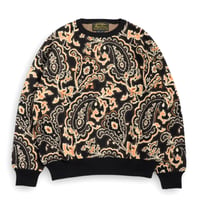 Hagerstown Cotton Paisley Sweater BlackｘBrownｘOrange