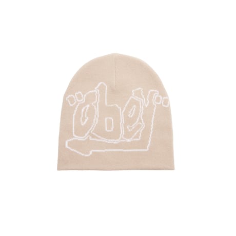 OBEY Quote Beanie Silver Grey