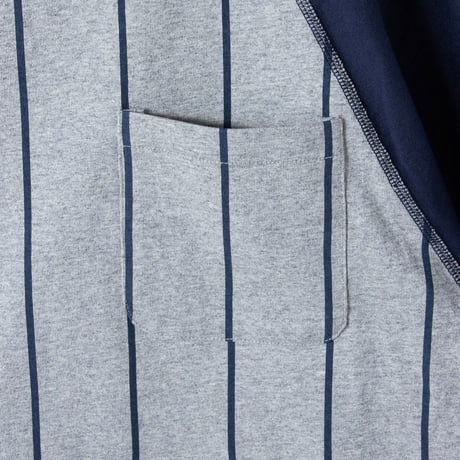 Hellrazor Born H Pocket Raglan LS Shirt - Grey/Navy