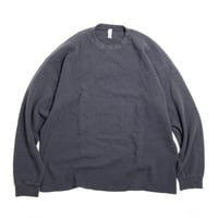 Los Angeles Apparel L/S Garment Dye Heavy Thermal Crewneck Dolphin Blue