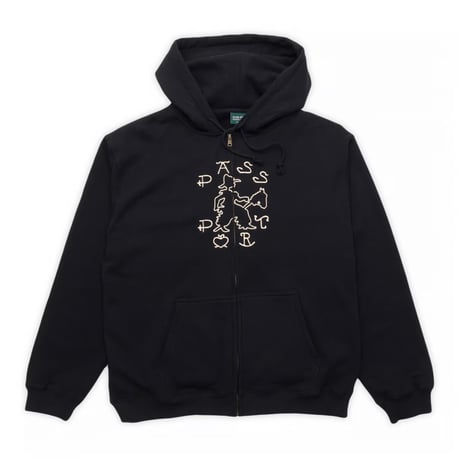 Passport Cowpoke Organic Fleece Zip Hoodie Black