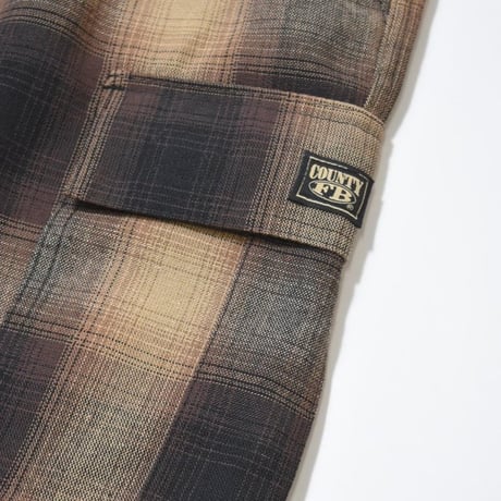 FB County Cargo Checker Pants - Black/Tan