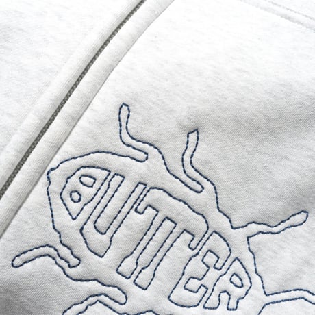 BUTTER GOODS Roach Zip-Thru Hood - ASH