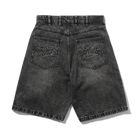 Butter Goods Drummer Baggy Denim Shorts - Black