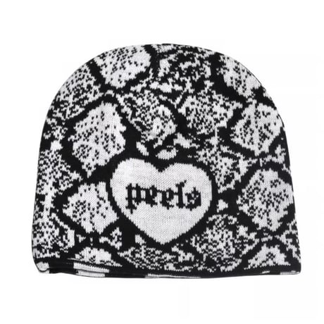 Peels Reversible Beanie Snakeskin vs Snow leopard - Black