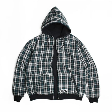 Yardsale Reversible Flannel Hoodie - Green
