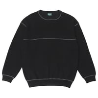 Pass~Port Overlocked Organic Knit Sweater - Black