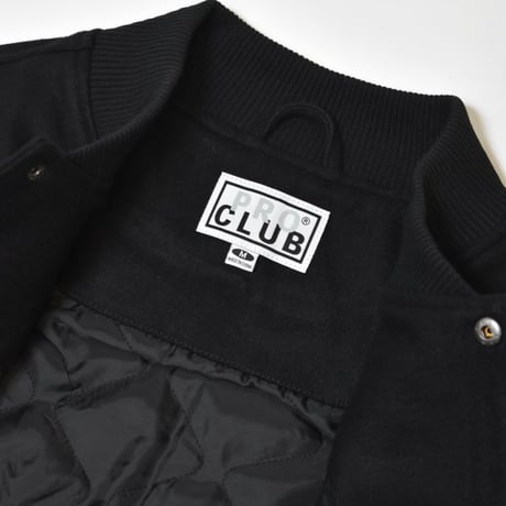 PRO CLUB Heavyweight Varsity Jacket - Black