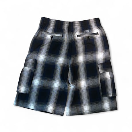 FB COUNTY Checker Cargo Shorts - Royal/Grey/White