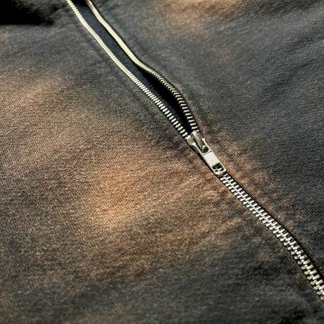 RAWDRIPｘLos Angeles Apparel 14oz Heavy Fleece Full Zip Hoodie Sunfade Black