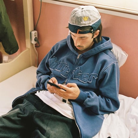 Butter Goods Mineral Wash Zip Thru Hoodie Blue