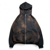 RAWDRIPｘLos Angeles Apparel 14oz Heavy Fleece Full Zip Hoodie Sunfade Black