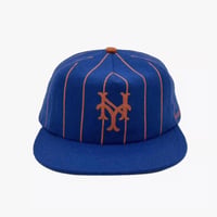 Uncle Jay's Vintage New York Mets Reverse Pinstripe Cap - Royal / Orange