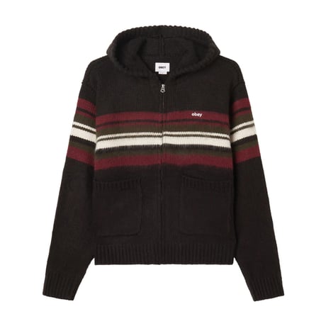 OBEY Myers Zip Up Hood Black Multi