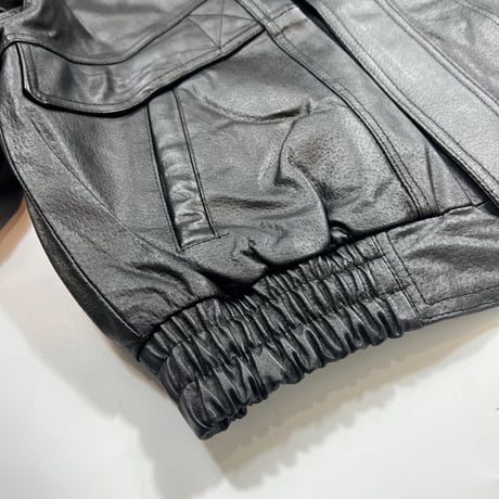 Deadstock Gianni Velente Leather Jacket Black