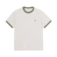 Polar Skate Ringer Tee - Taupe/Army Green